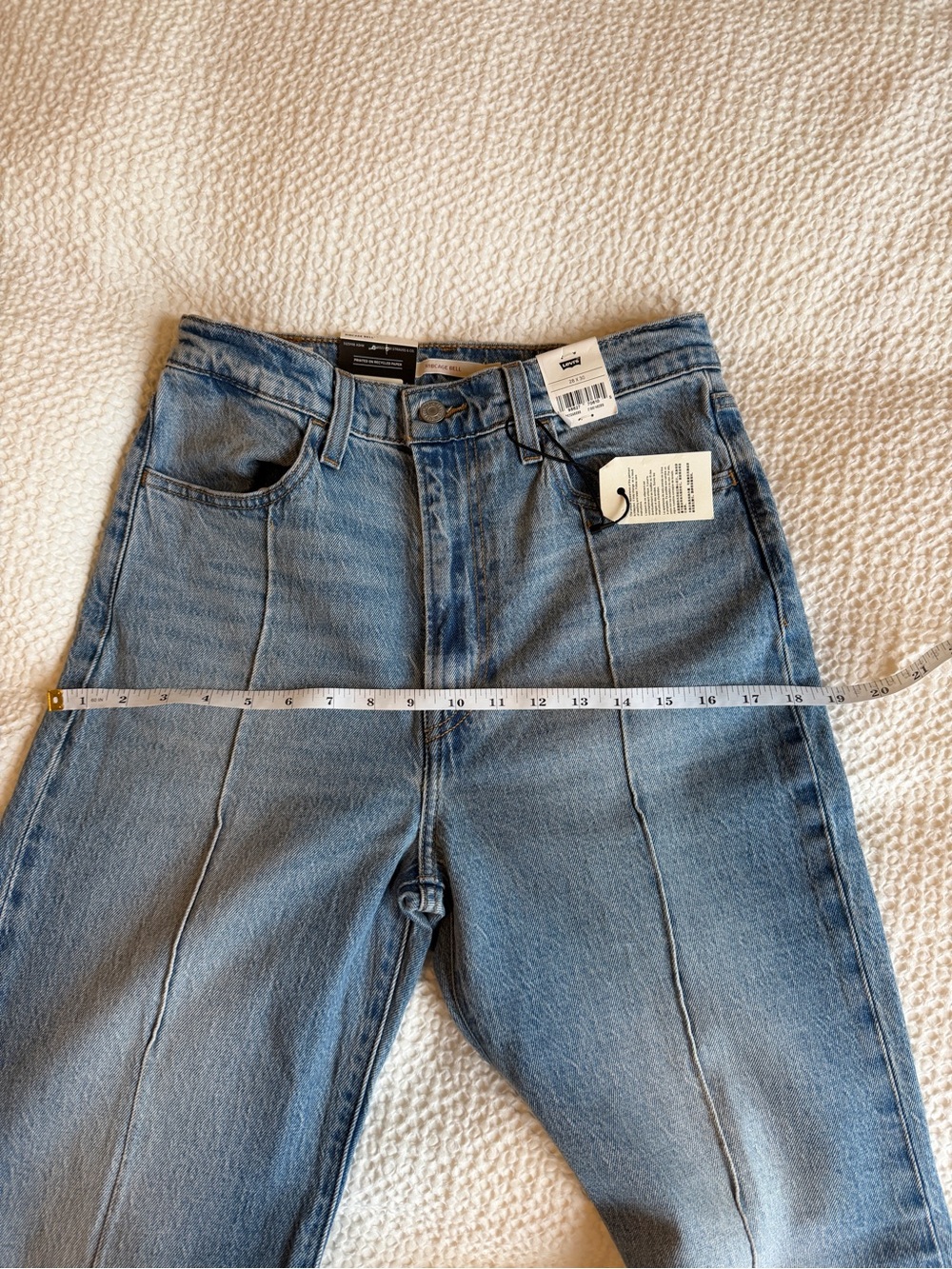 Levi’s High-Rise Ribcage Bell Bottom Jeans - Light Blue 28 - Picture 8 of 10